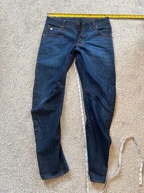 G-Star Raw Indigo Denim Arc Jeans with Contrast Stitching